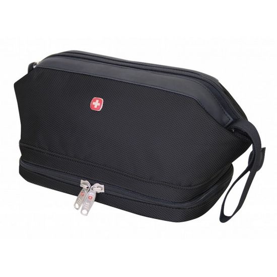 Несессер SWISSGEAR, чёрный, полиэстер, ПВХ, 1680D, 31х17х16 см