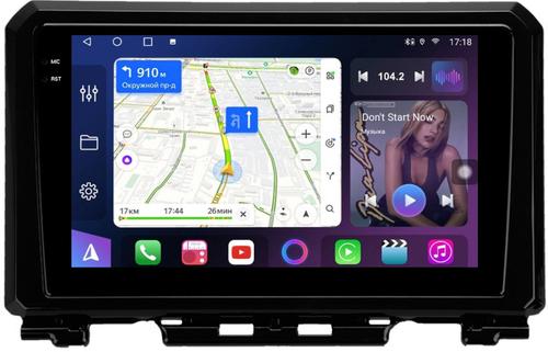 Магнитола для Suzuki Jimny 4 2018+ (без штатной КЗВ) - FarCar S400-TS18 монитор 9.5" QLED на Android 14, CarPlay, 4G SIM-слот