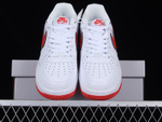 Nike Air Force 1 White Habanero Red Mini Swoosh (GS)