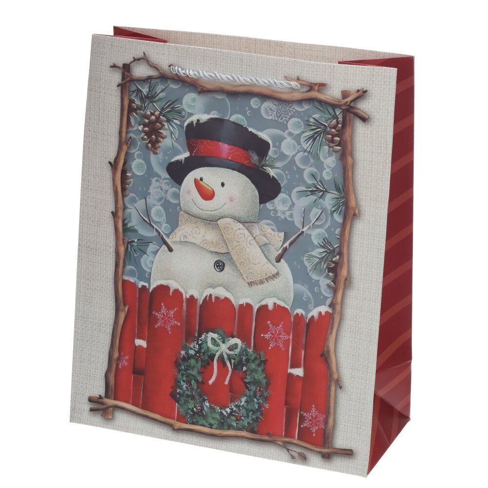 GAEM Пакет подарочный M (бумага 210г/м2, блок 12шт), L26 W12 H32 см, 4в.