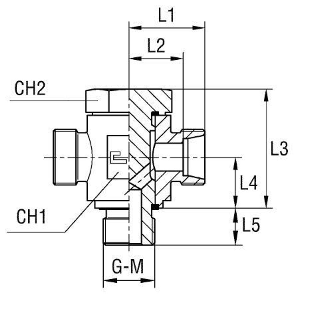 Соединение JTE DL18 М 22х1.5 (корпус)