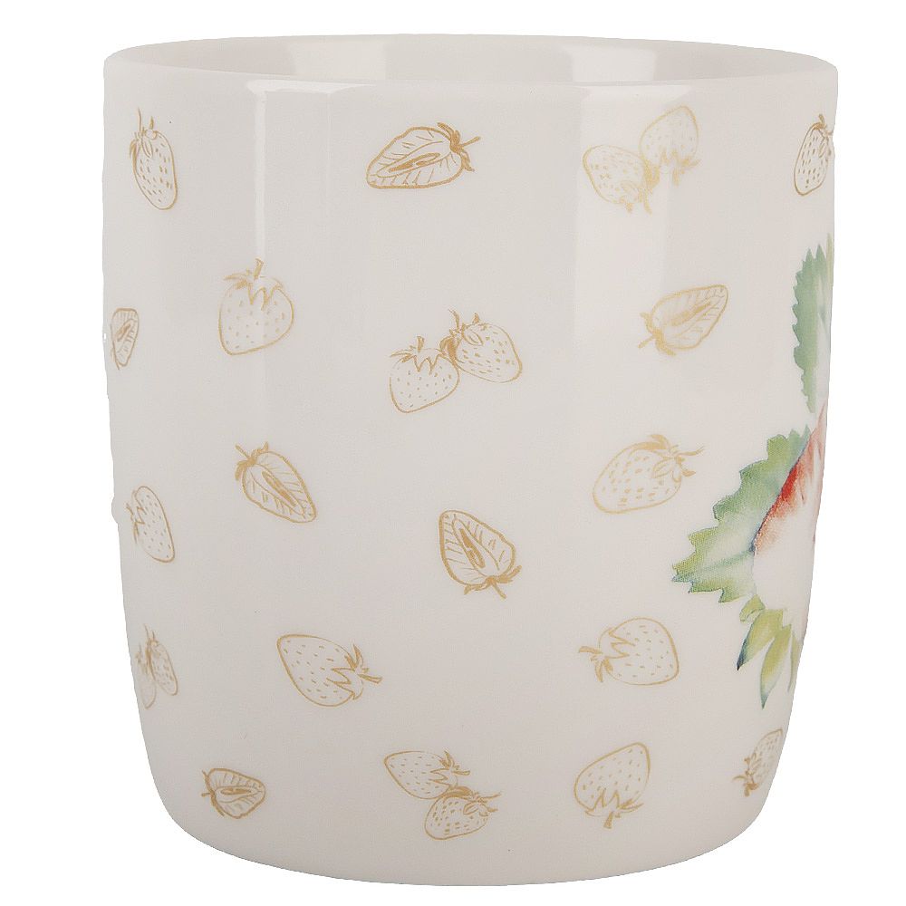 Кружка "Фруктовый сад.Клубника" v=350мл (фарфор) (подарочная упаковка)