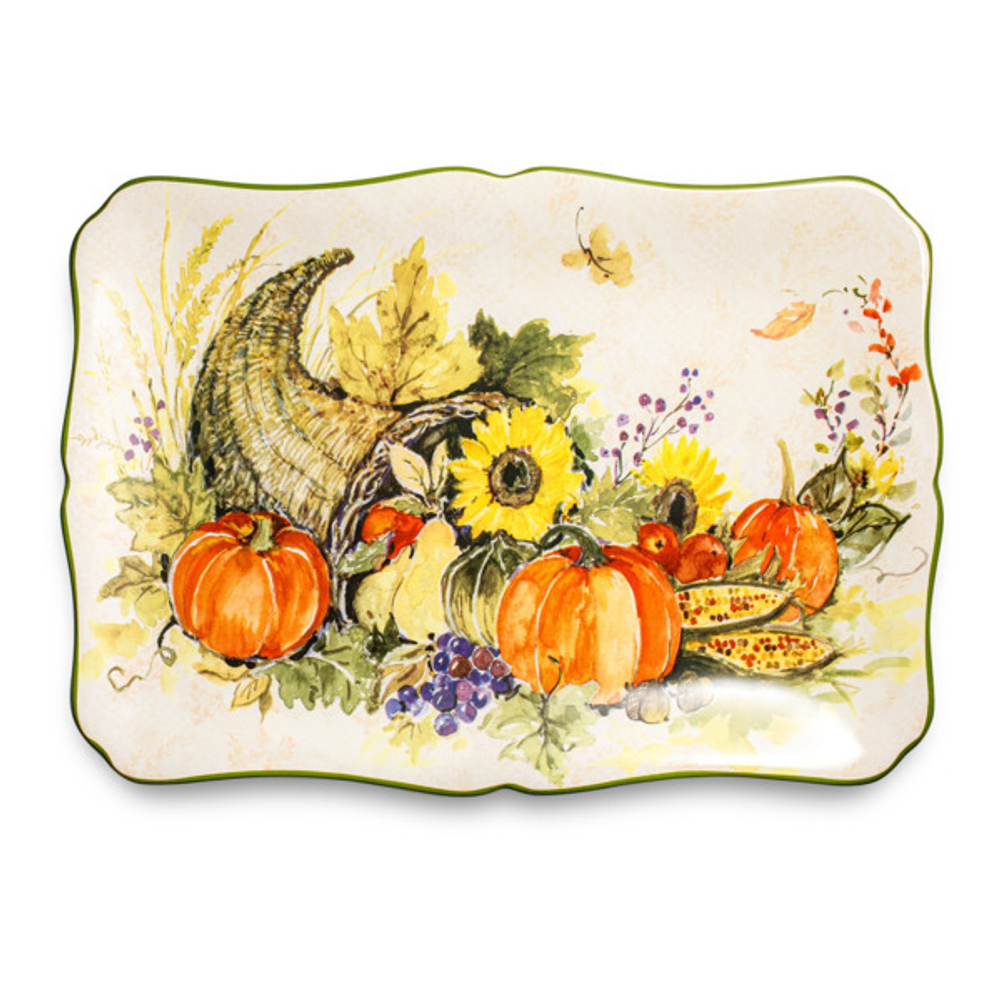 Блюдо прямоугольное 35х25см Certified Int Осеннее утро