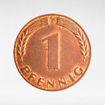 Germany, 1 Pfennig, 1950, (Stuttgart Mint - "F"), VF