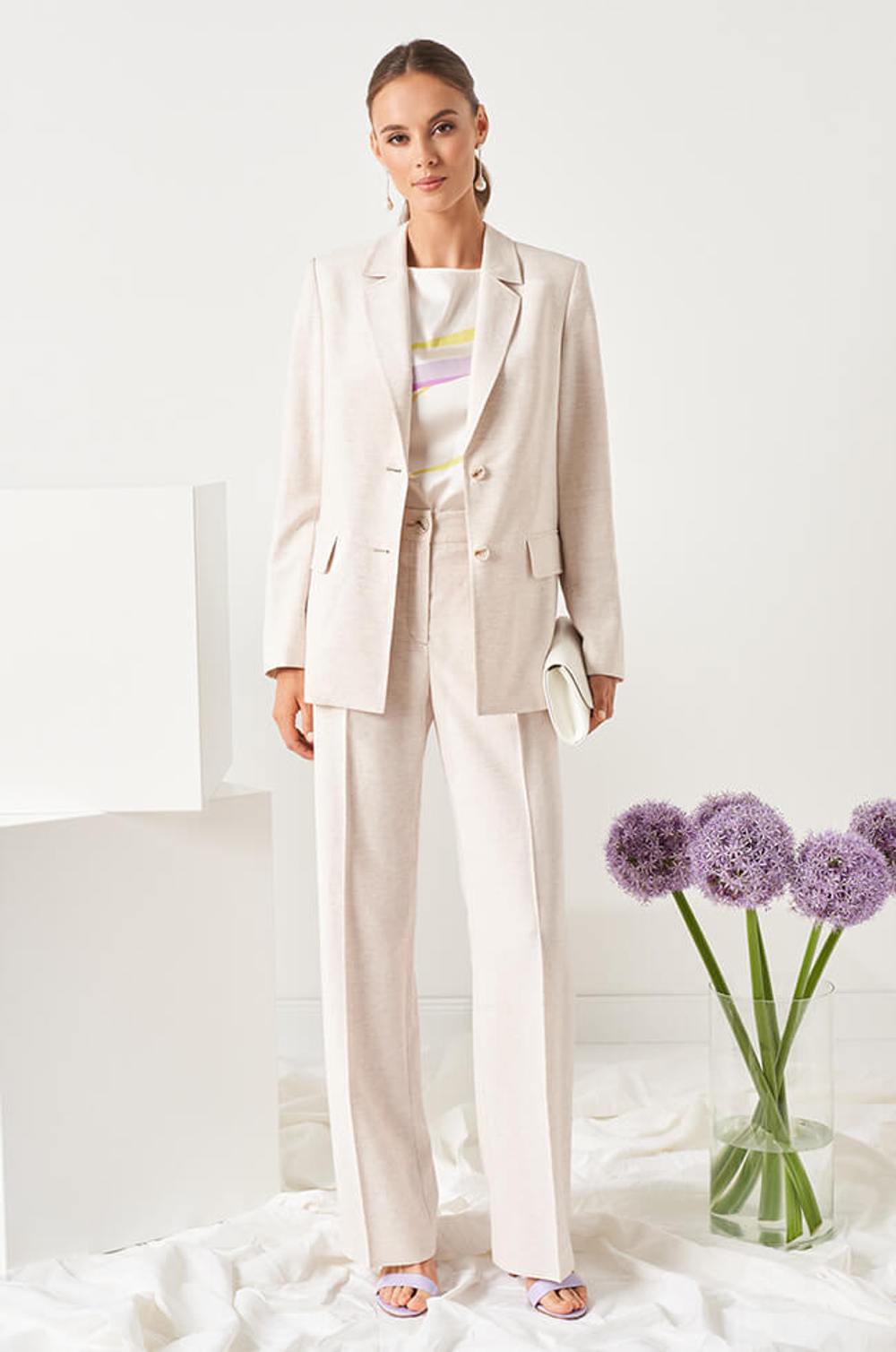 1829 Жакет женский (кремовый меланж)