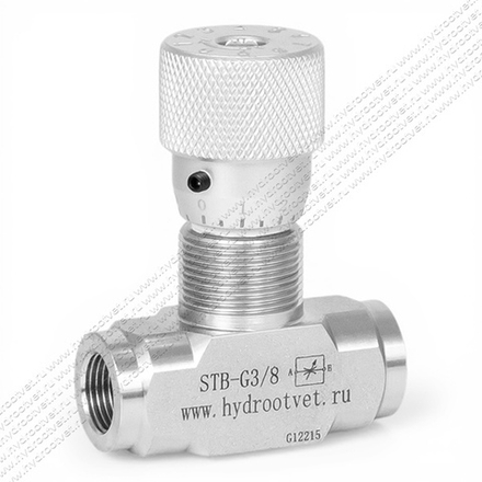 STB-G3/8-11-1 - Дроссель трубного монтажа c рукояткой, G3/8, без обратного клапана