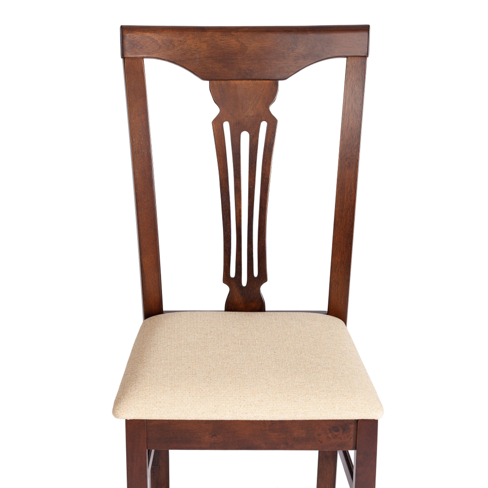 Стул - Гермес/ Hermes дерево гевея, 43х49х94см, Cappuchino , ткань бежевая (S178-4)