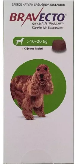 MSD Animal Health Бравекто для собак 20-40 кг, таблетки 1000 мг 1 шт. в уп., 1 уп.