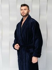 Халат мужской CODY без капюшона Синий "Polens"