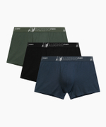 Мужские трусы шорты Atlantic, набор из 3 шт., бамбук, зелёные, чёрные, сине-зелёные, 3MH-231