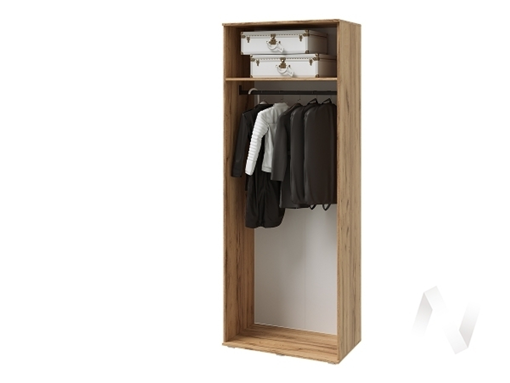 Шкаф 2-х ств Гостиная Виста (дуб крафт/белый глянец холодный)