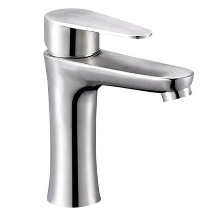 Смеситель для раковины, Solone, корот изл, с картриджем, нерж, JAT1-A094