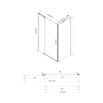 Душевой уголок Extra VSR-1E111290CL, 1100/1200*900, хром, стекло прозрачное, , шт