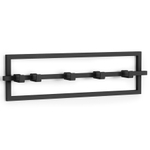 Вешалка настенная cubiko, 53 см, черная, 5 крючков