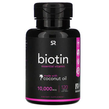 Sports Research Biotin 10000 мкг, 120 капсул !!! Срок 07.2025