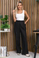 Брюки льняные Мэрлин (черные) Б13952-7М LT Collection