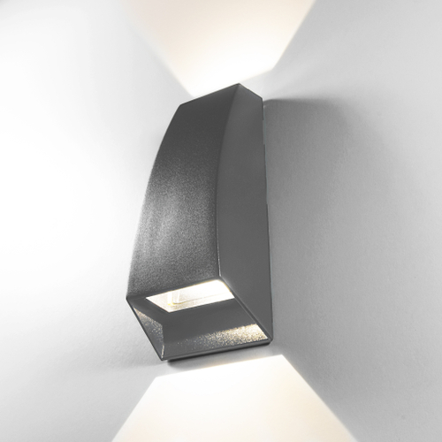 Уличный настенный светодиодный светильник 1016 TECHNO серый