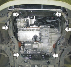 Защита картера Двигателя, КПП, 2 мм, Сталь. для Volkswagen Transporter/Caravelle T5 2003-2009, Volkswagen Multivan T6 2015-2020, Volkswagen Multivan T5 2009-2015, Volkswagen Transporter/Caravelle T6 2015-2020, Volkswagen Multivan T5 2003-20 MOTODOR.72708