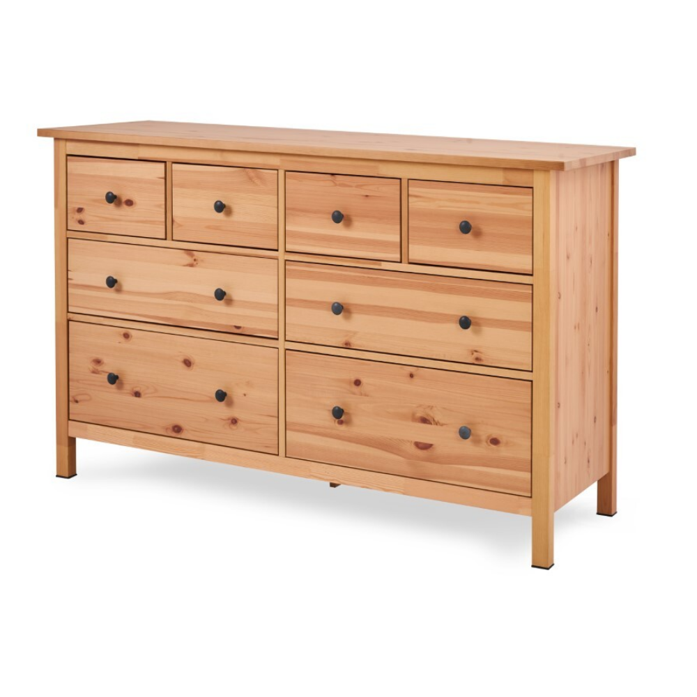 Комод с 8 ящиками деревянный, Хемнэс Hemnes/ Кымор, 160х50х96 см, светло-коричневый