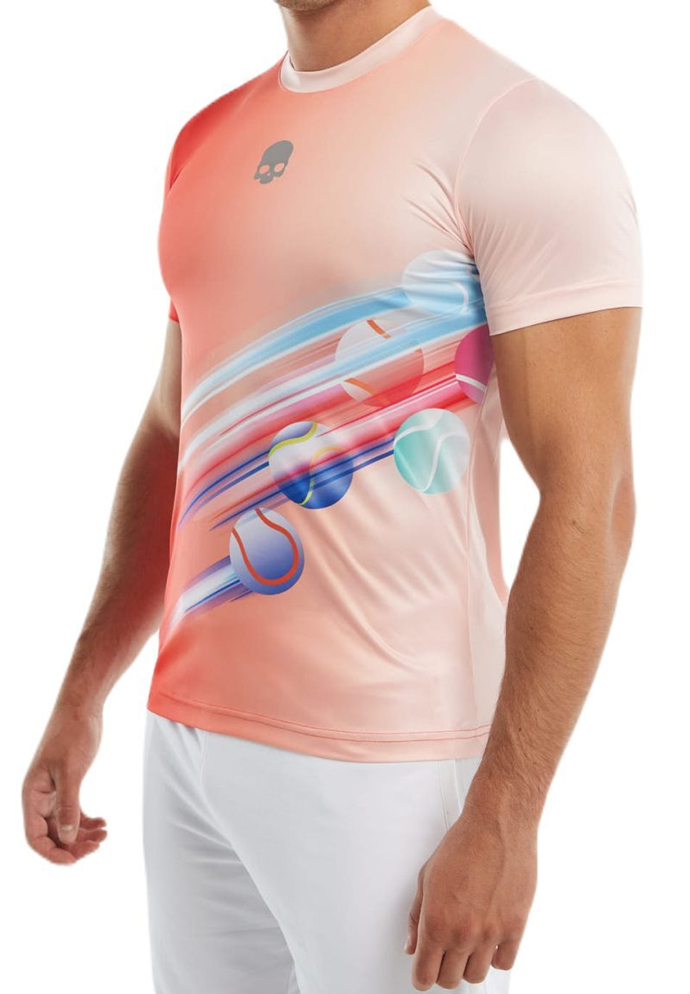 Мужская теннисная футболка Hydrogen Flash Balls Tech T-Shirt - red