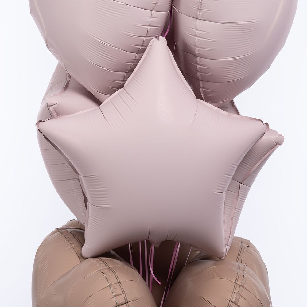 Ag Шар Звезда 18" / 46 см, роза пыльная (БГ-15)