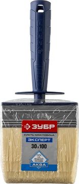 ЗУБР АКВА, 3 х 10 см, искусственная щетина, пластмассовый корпус, для воднодисперсионных и акриловых ЛКМ, макловица (01817-10)