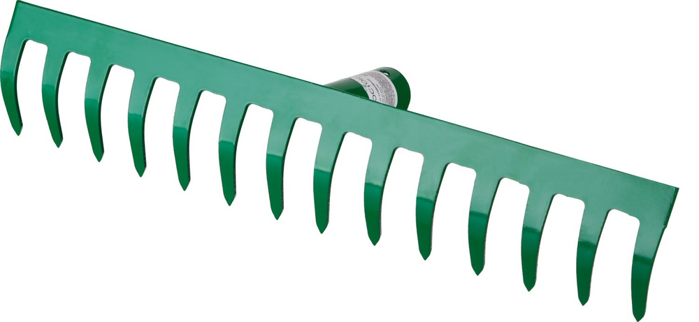 РОСТОК 364 x 60 мм, 14 прямых зубцов, рабочая поверхность из стали, покрытие краска, без черенка, грабли (39610-14)