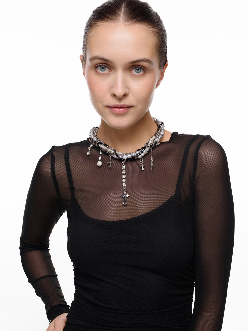 Колье "Glamour" из жемчуга и шпинели