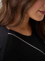 Блузка БЛв-381/черный-цепочка