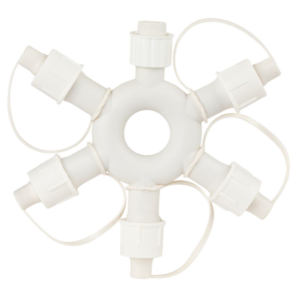 Разветвитель ЭРА ERAPS-OR2 круговой для гирлянд 6 гнезд IP44 ПВХ 24 В | Профессиональное праздничное и новогоднее освещение