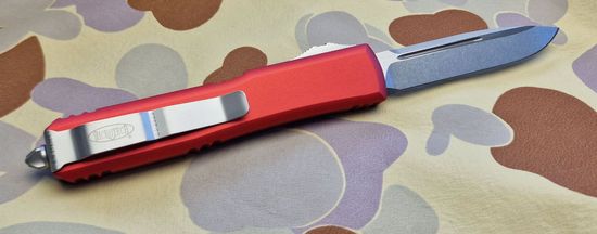 Автоматический нож Microtech Ultratech 121-10RD c клинком из стали M390, рукоять алюминий