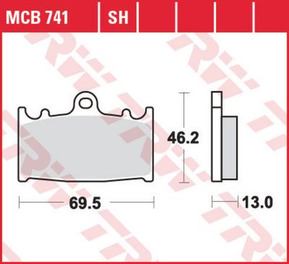 Колодки тормозные дисковые TRW MCB741SH