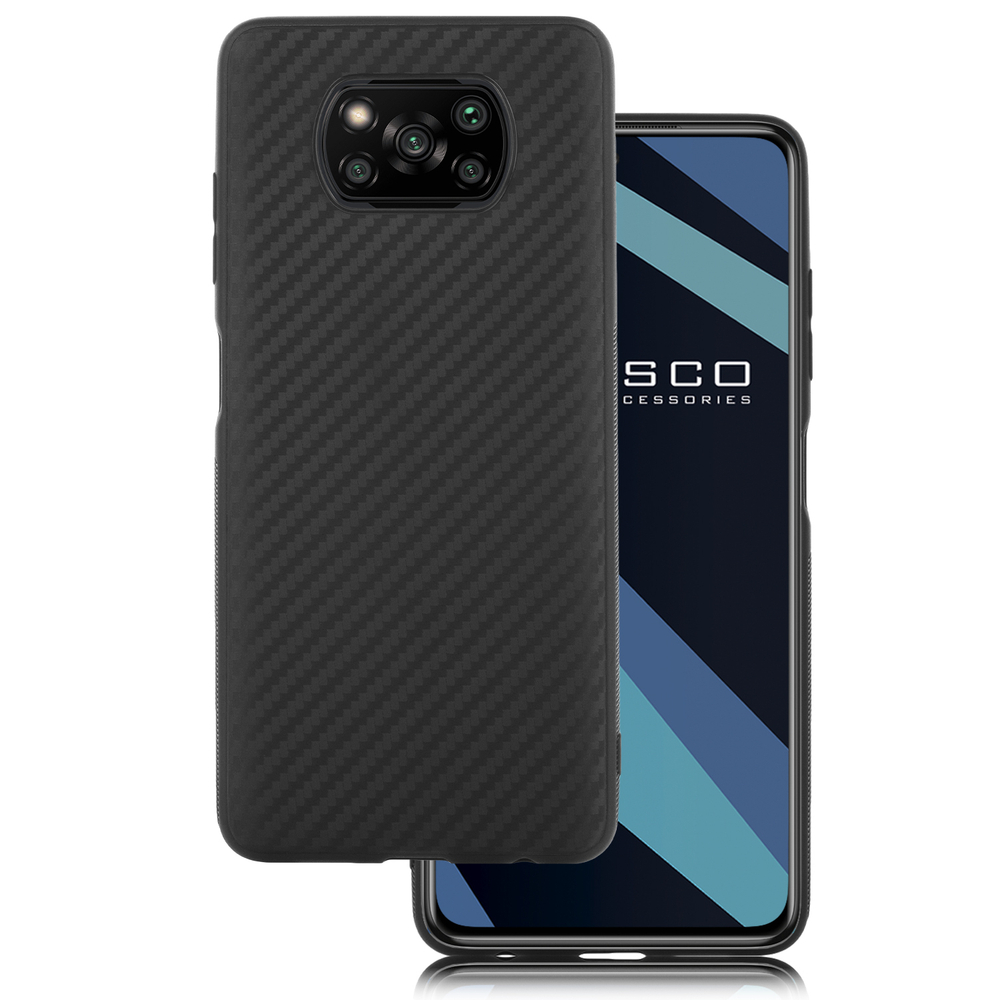 Чехол ROSCO для Poco X3 NFC;Poco X3 Pro оптом (арт. XM-PX3-CARBONE-BLACK)