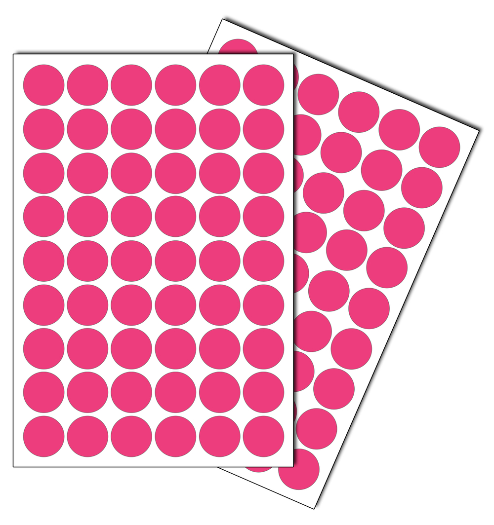 Темно-розовые виниловые наклейки для маркировки Policomprint М4, 20 мм.