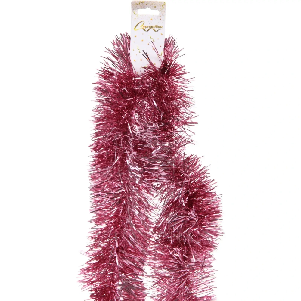 Мишура «Волшебные искры» 2 м 9 см, Малиновый