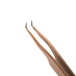 Пинцет для наращивания ресниц Lovely NanoFiber, серия Grace Elegante Bronze, тип Г 5 мм