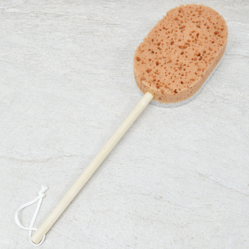 Губка для тела на деревянной ручке