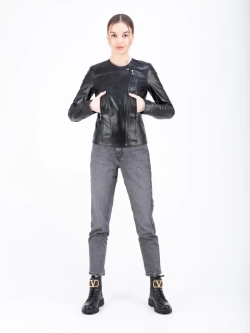 Куртка женская кожаная короткая