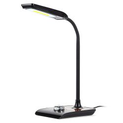 Настольный светильник ЭРА NLED-473-10W-BK светодиодный черный с деревом | Светодиодные настольные лампы