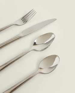 ZARA HOME НАБОР СТОЛОВЫХ ПРИБОРОВ ИЗ КОВАНОЙ СТАЛИ ( 4 ПРЕДМЕТА), СТАЛЬНОЙ