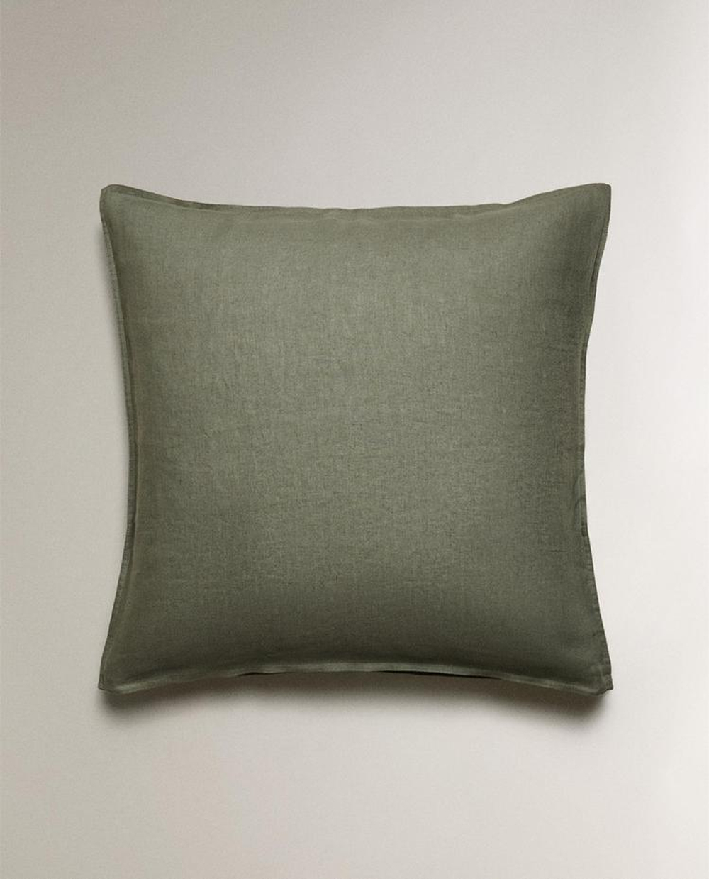 ZARA HOME ОДНОТОННАЯ НАВОЛОЧКА, ЗЕЛЕНЫЙ