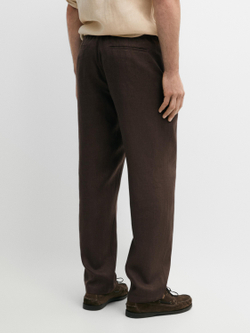 Massimo Dutti Льняные спортивные брюки, коричневый