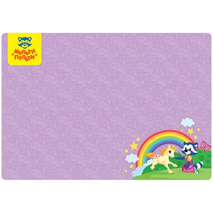 Клеенка для труда 350*500, Мульти-Пульти Для девочек Сиреневая, ПВХ