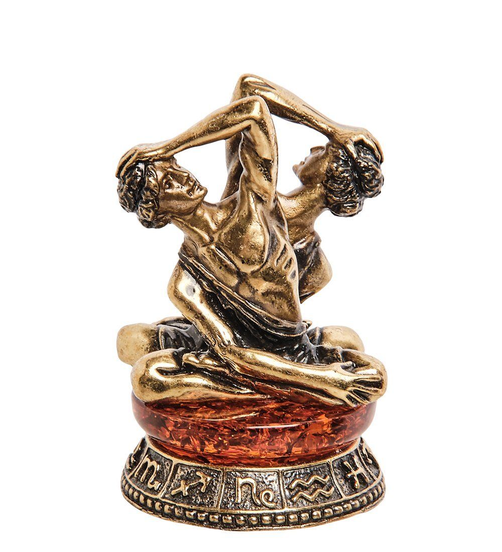 Народные промыслы AM-2743 Фигурка «Знак зодиака-Близнецы» (латунь, янтарь)