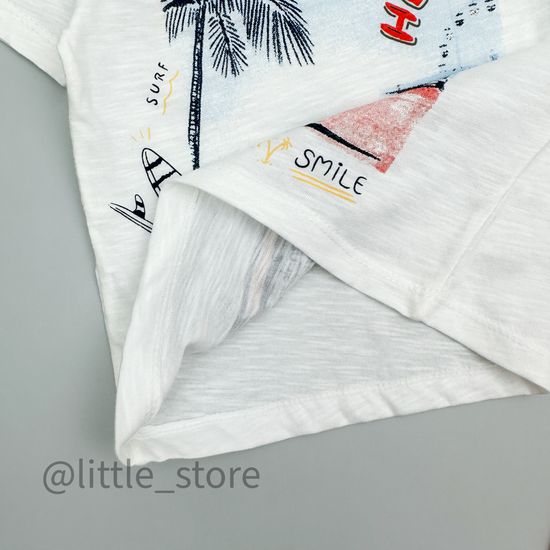 Комплект хлопковый "Hello" белый/темно-оранжевый