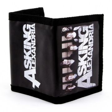 Кошелек Asking Alexandria ( группа на фоне окон )