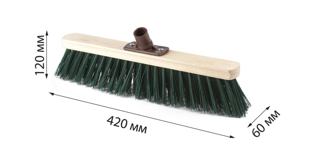 Щетка для подметания 40см УЛИЦА деревянная колодка металлический держатель