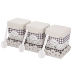 Набор емкостей 3шт 1,2л "Плетенка" на подставке