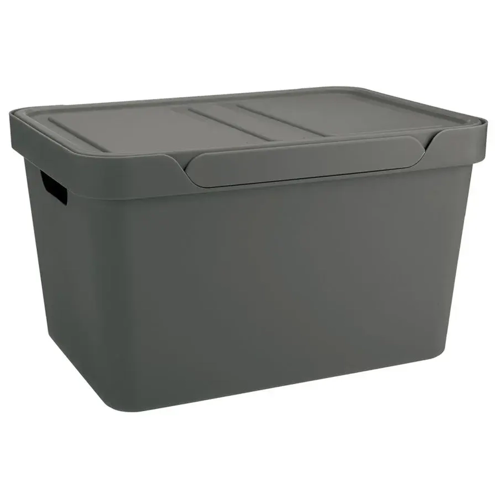 ЯЩИК С КРЫШКОЙ УНИВЕРСАЛЬНЫЙ LUXE, 380х220 ММ, 18Л (Серый)