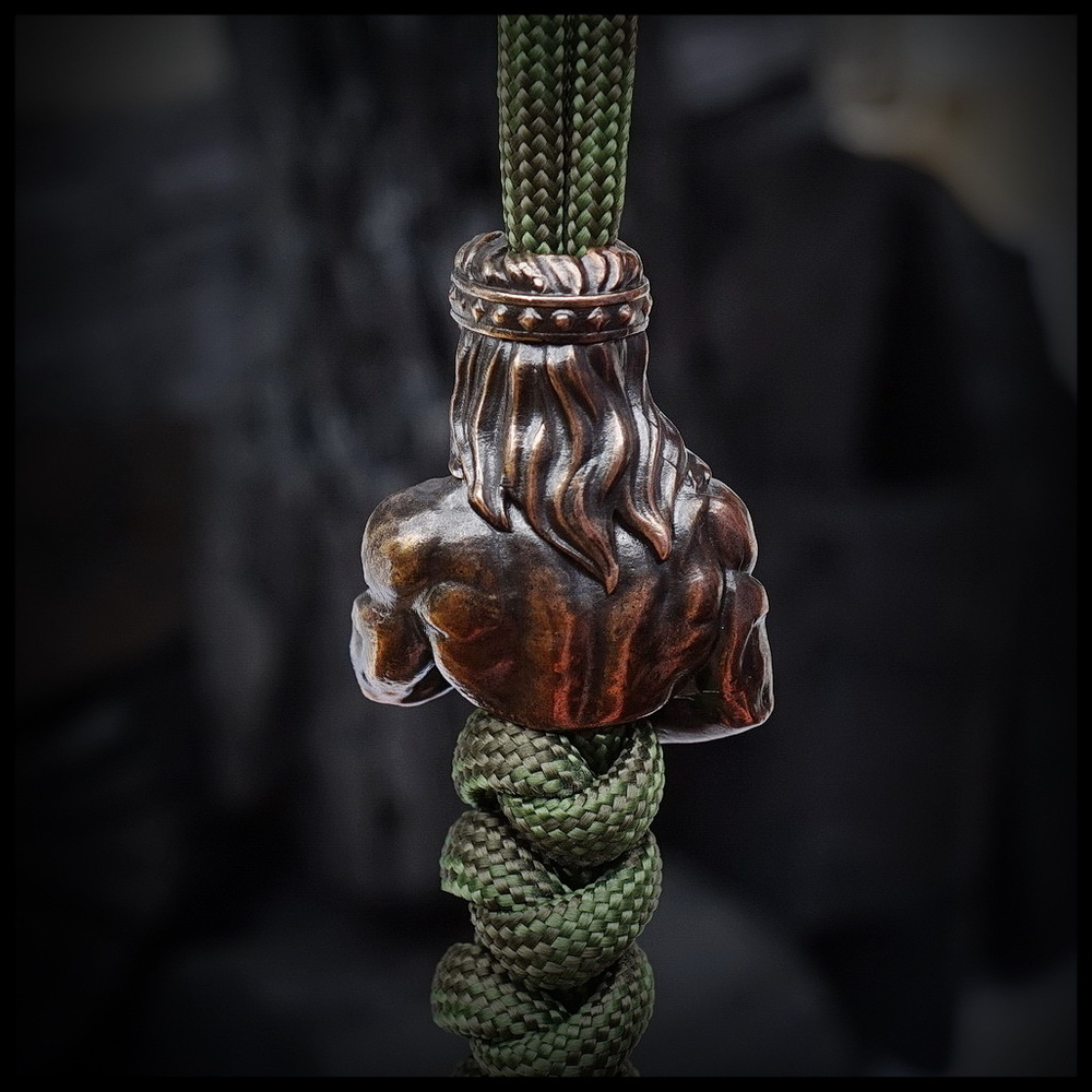 Темлячная бусина "Конан" для ножей , бронза